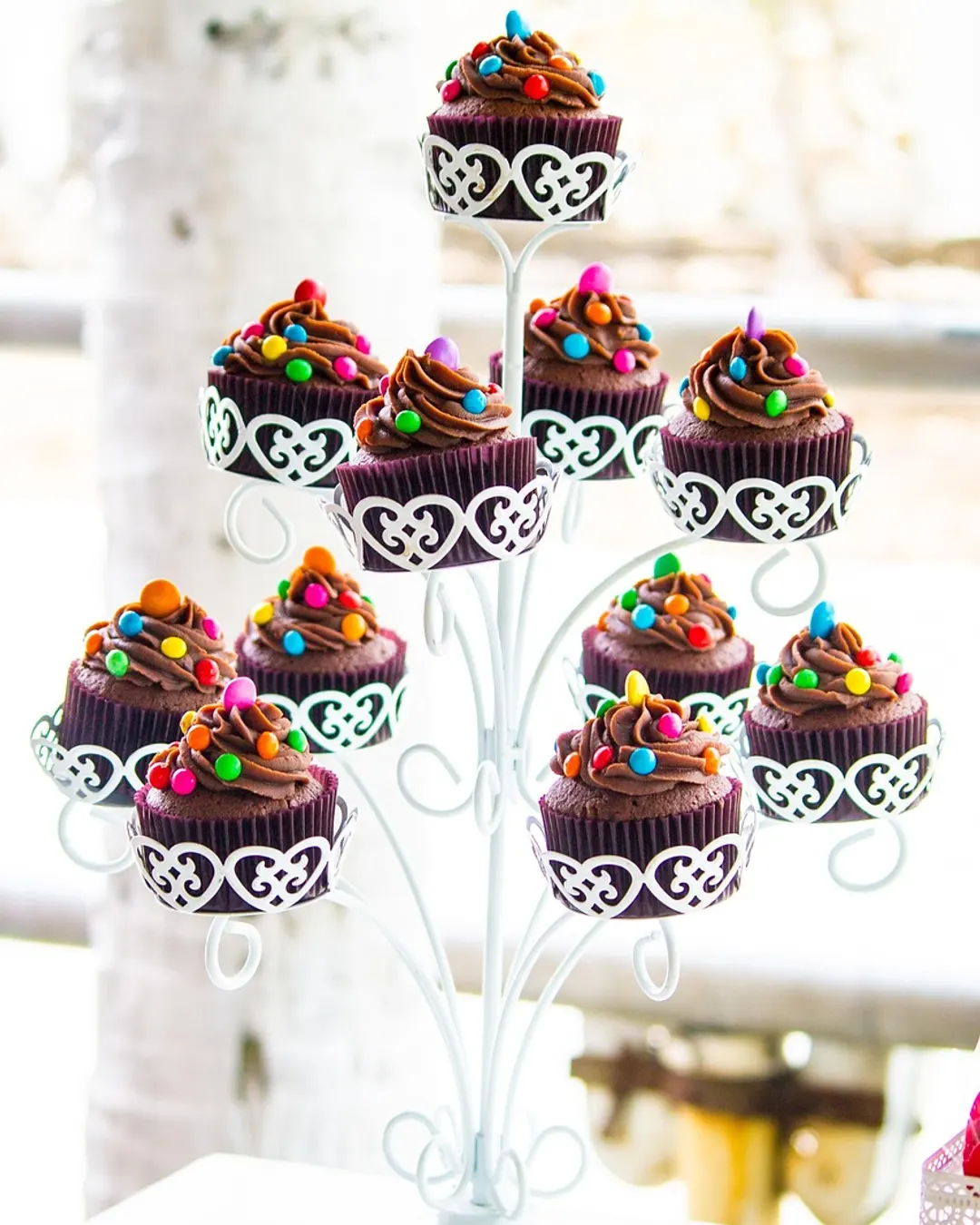 Cupcakes on a stand